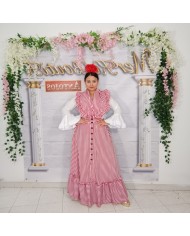 Conjunto Flamenco Romería Cuadro Vichy Grande - Autenticidad y Estilo