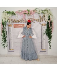 Conjunto Flamenco Romería Cuadro Vichy Grande - Autenticidad y Estilo