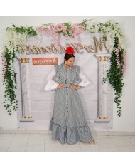 Conjunto Flamenco Romería Cuadro Vichy Grande - Autenticidad y Estilo