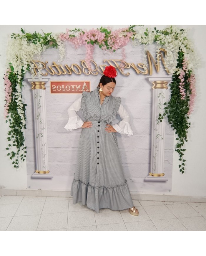 Conjunto Flamenco Romería Cuadro Vichy Pequeño | Elegancia y Tradición