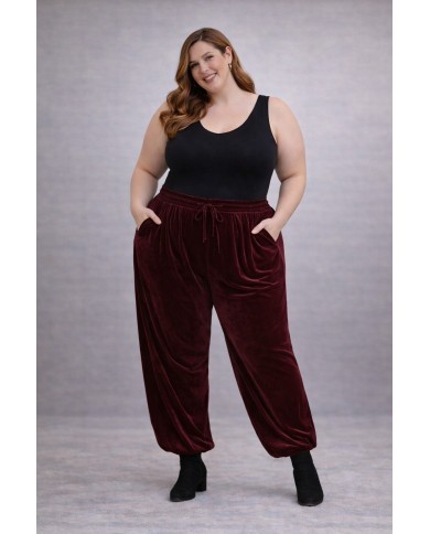 Pantalón Bombacho de Terciopelo - Elegancia y Confort