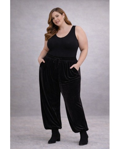 Pantalón Bombacho de Terciopelo - Elegancia y Confort