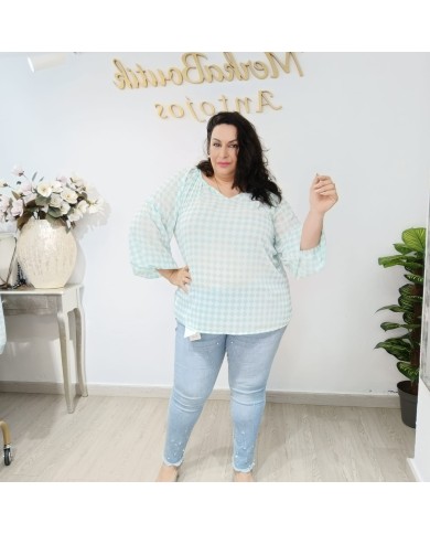 BLUSA GASA ROMBO  - Estilo y Comodidad para el Verano