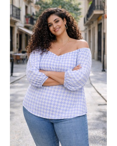 BLUSA GASA ROMBO  - Estilo y Comodidad para el Verano