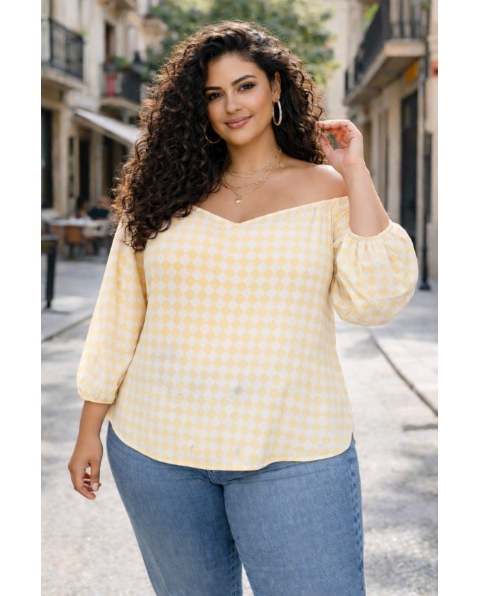 BLUSA GASA ROMBO  - Estilo y Comodidad para el Verano