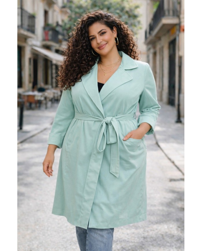 Gabardina Larga de Antelina - Elegancia y Confort en una Prenda Atemporal