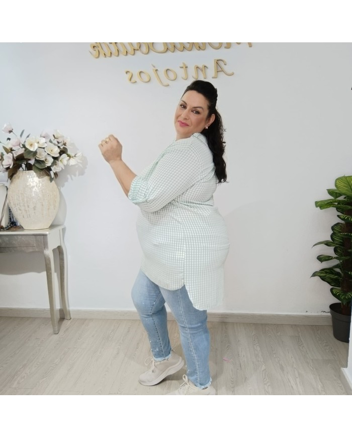 Blusa Larga Vichy - Elegancia y Estilo Atemporal