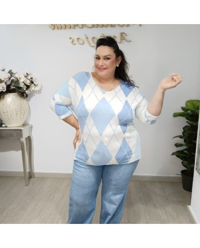 Jersey Angorina Rombos - Elegancia y Confort para el Invierno