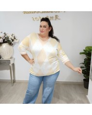 Jersey Angorina Rombos - Elegancia y Confort para el Invierno