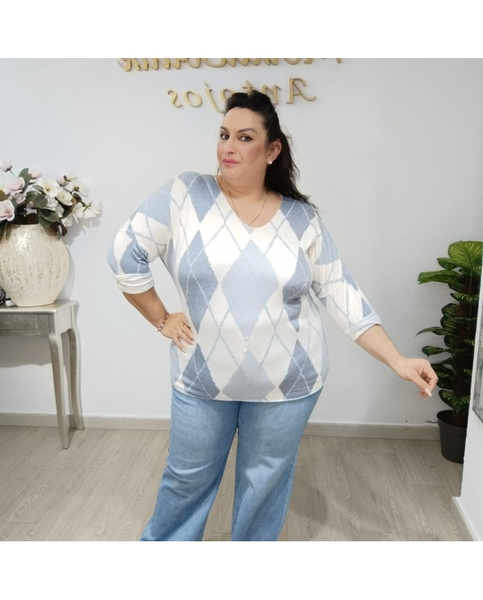 Jersey Angorina Rombos - Elegancia y Confort para el Invierno