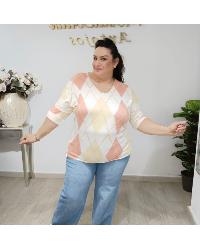 Jersey Angorina Rombos - Elegancia y Confort para el Invierno