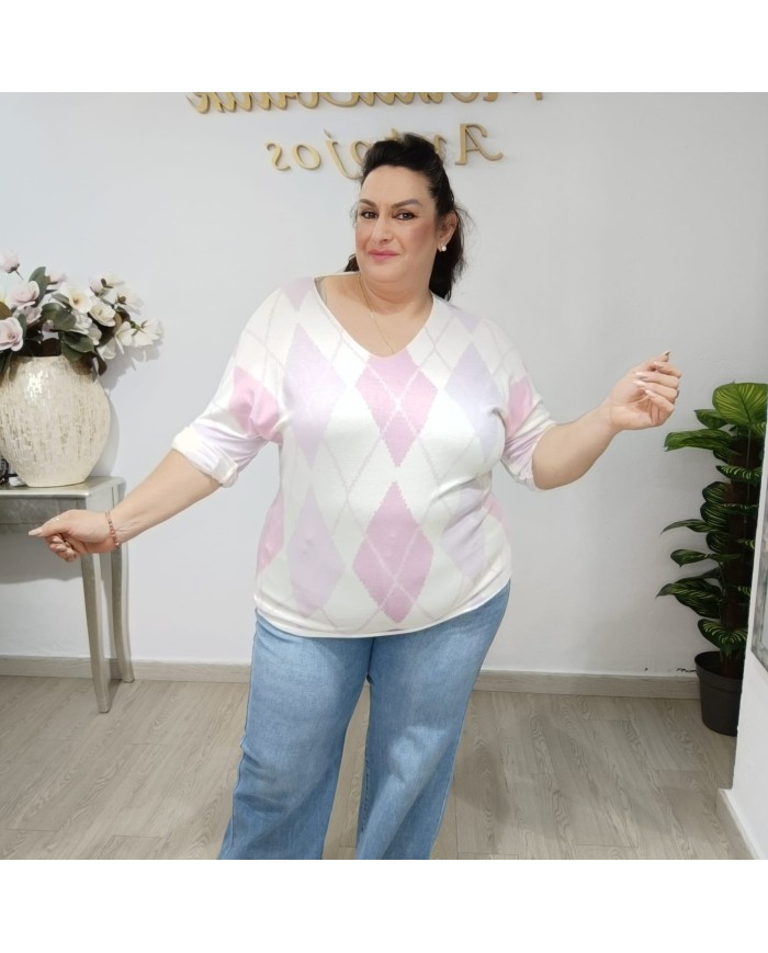 Jersey Angorina Rombos - Elegancia y Confort para el Invierno