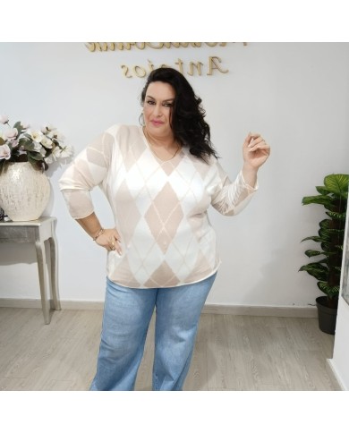 Jersey Angorina Rombos - Elegancia y Confort para el Invierno