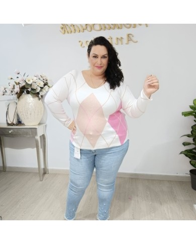 Jersey Angorina Pico Rombo | Elegancia y Confort