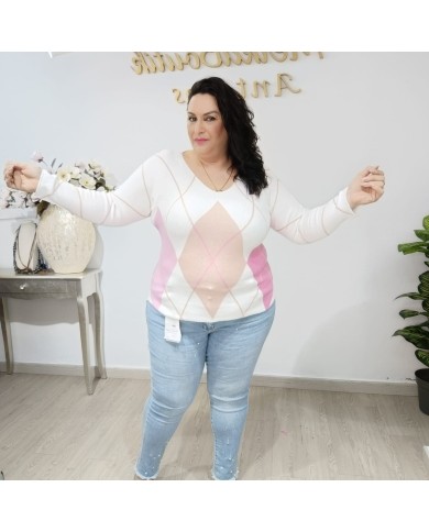 Jersey Angorina Pico Rombo | Elegancia y Confort