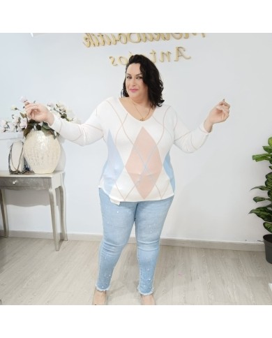 Jersey Angorina Pico Rombo | Elegancia y Confort