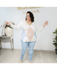 Jersey Angorina Pico Rombo | Elegancia y Confort