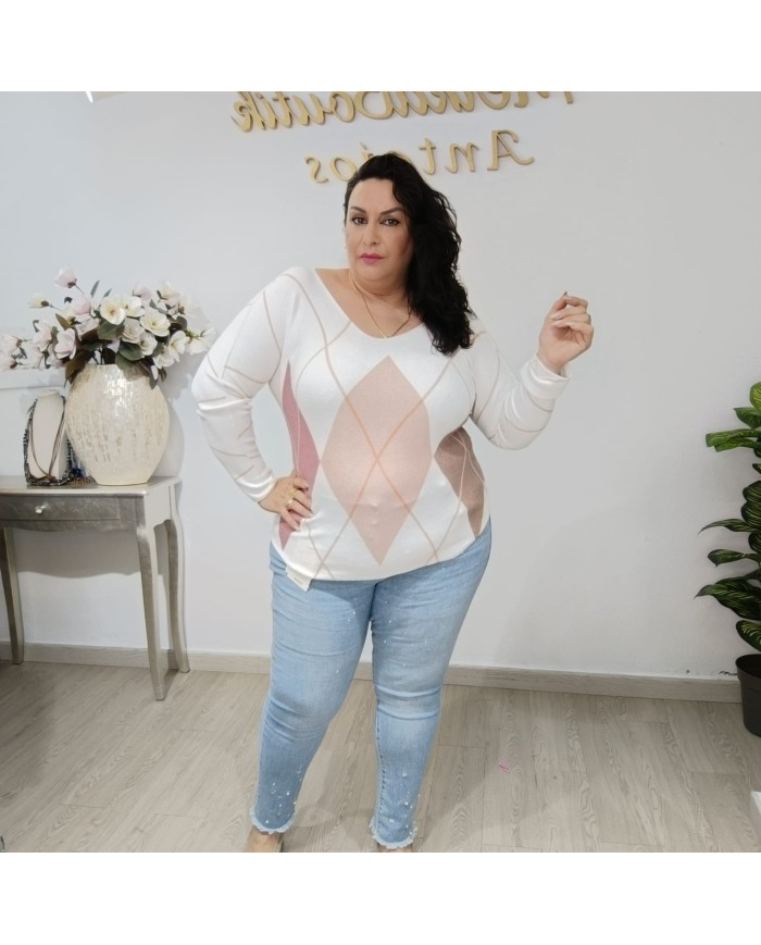 Jersey Angorina Pico Rombo | Elegancia y Confort