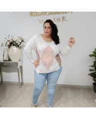 Jersey Angorina Pico Rombo | Elegancia y Confort