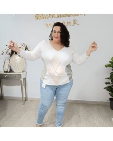 Jersey Angorina Pico Rombo | Elegancia y Confort