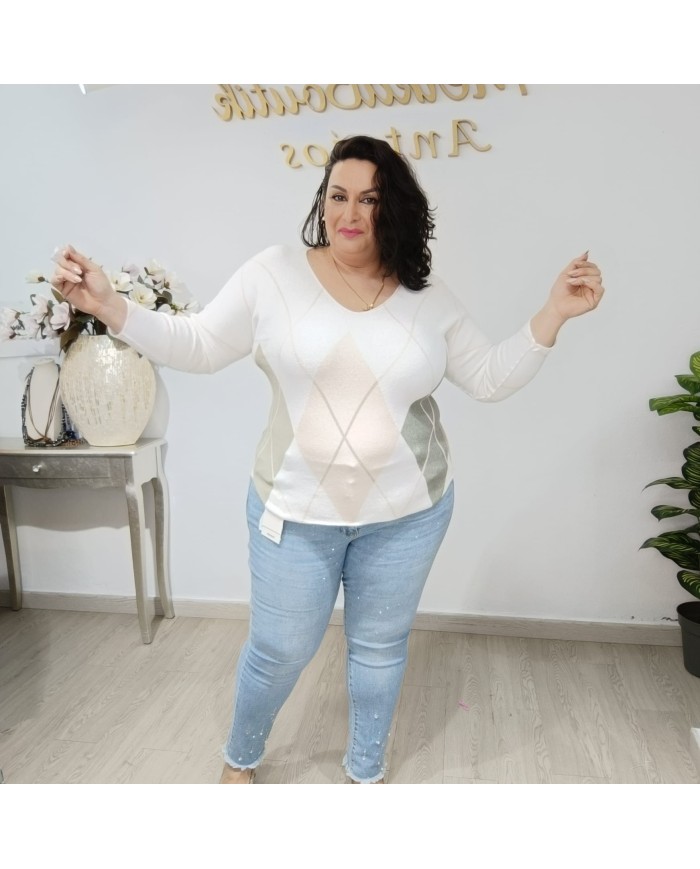 Jersey Angorina Pico Rombo | Elegancia y Confort