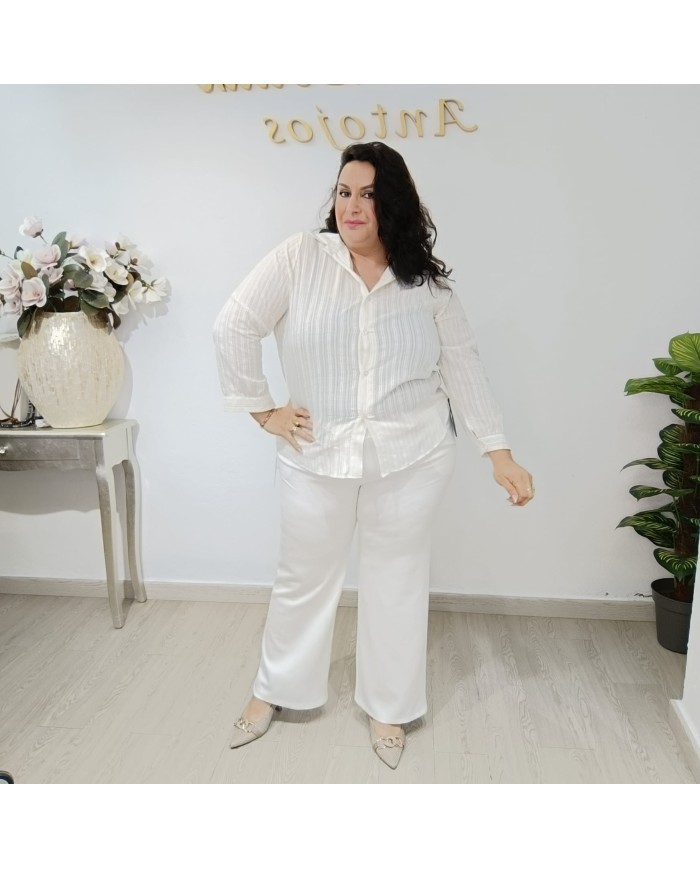 Camisa de Rayas Vainica - Estilo y Comodidad