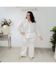 Camisa de Rayas Vainica - Estilo y Comodidad