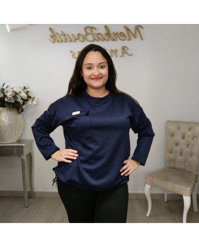 Sudadera Oversize con Bolsillo Solapa y Jareta | Marrón Chocolate y Más Colores