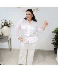 Camisa de Rayas Vainica - Estilo y Comodidad