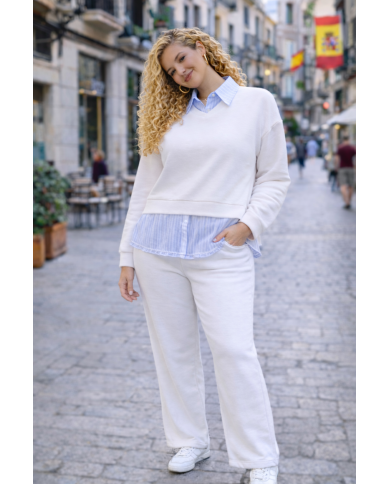 Conjunto para Mujer "Argelina" - Cuello y Bajera Elegante