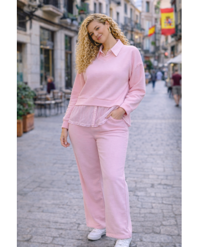 Conjunto para Mujer "Argelina" - Cuello y Bajera Elegante