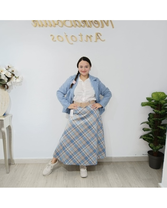 Falda Cuadros Antelina Aldea - Elegancia y Estilo Atemporal