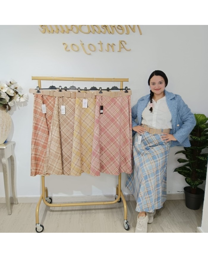 Falda Cuadros Antelina Aldea - Elegancia y Estilo Atemporal