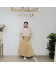 Falda Cuadros Antelina Aldea - Elegancia y Estilo Atemporal