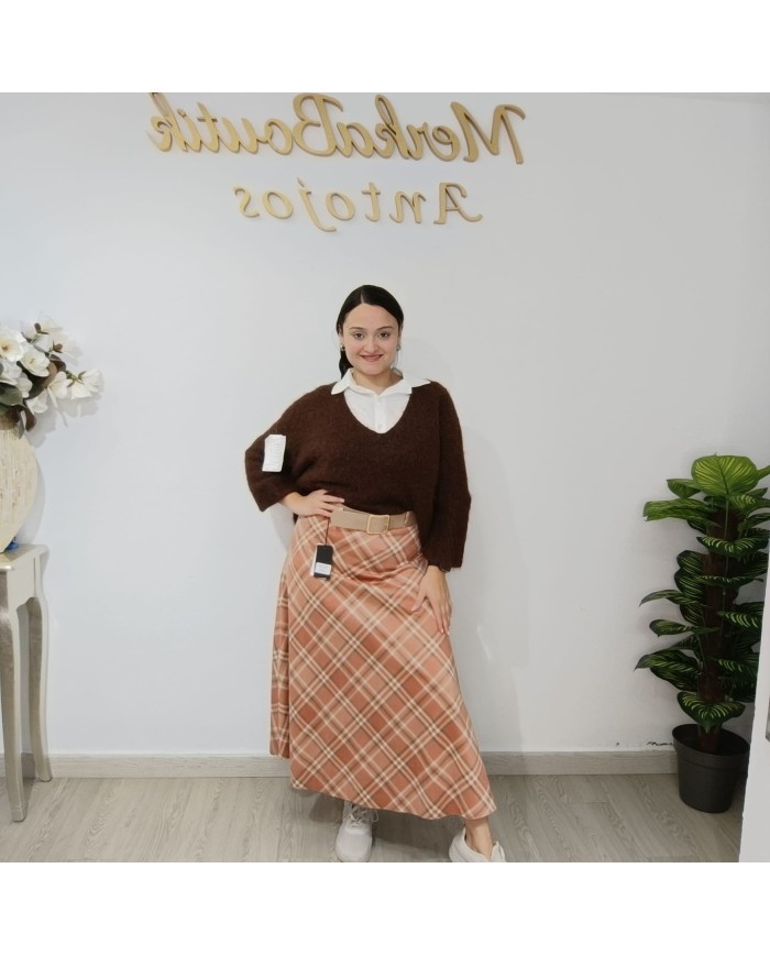 Falda Cuadros Antelina Aldea - Elegancia y Estilo Atemporal