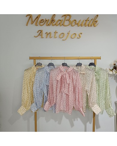 Blusa Giralda Mini de gasa lunares talla única 42-48