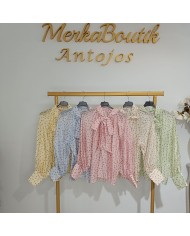 Blusa Giralda Mini de gasa lunares talla única 42-48