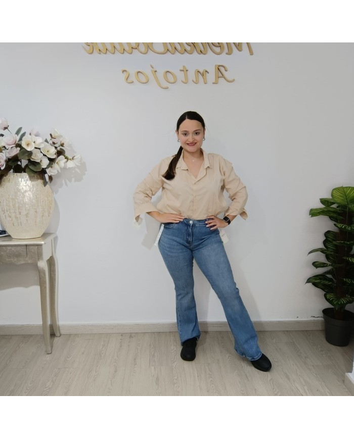 Pantalón Vaquero Campana Liso 446 | Estilo y Comodidad