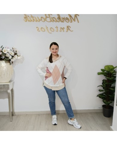 Jersey Angorina Pico Rombo | Elegancia y Confort