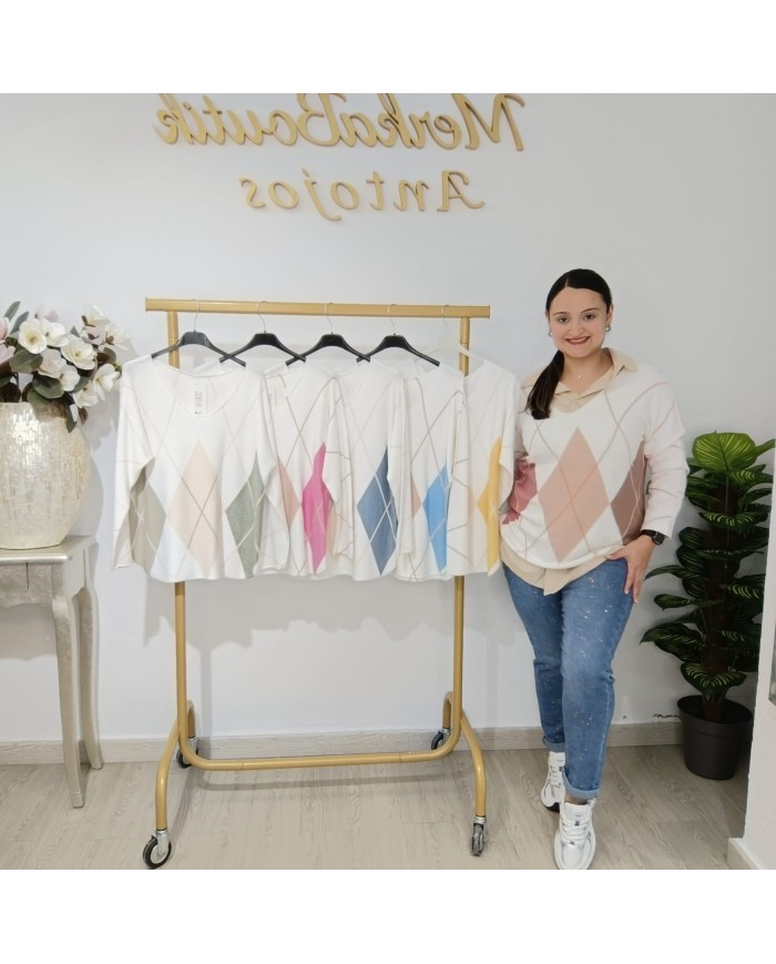 Jersey Angorina Pico Rombo | Elegancia y Confort