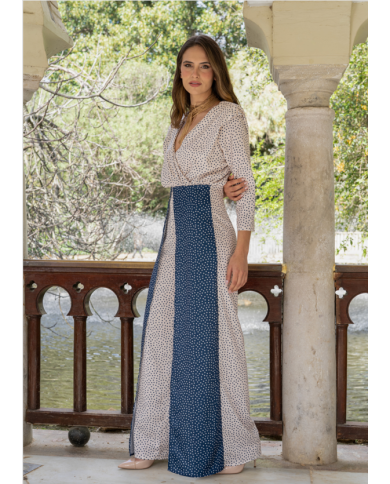 Mono Carol Elegante para Eventos – Escote Cruzado y Hombreras