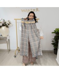 Pantalón Cuadro Pata Ancha Daniela | Elegancia y Estilo