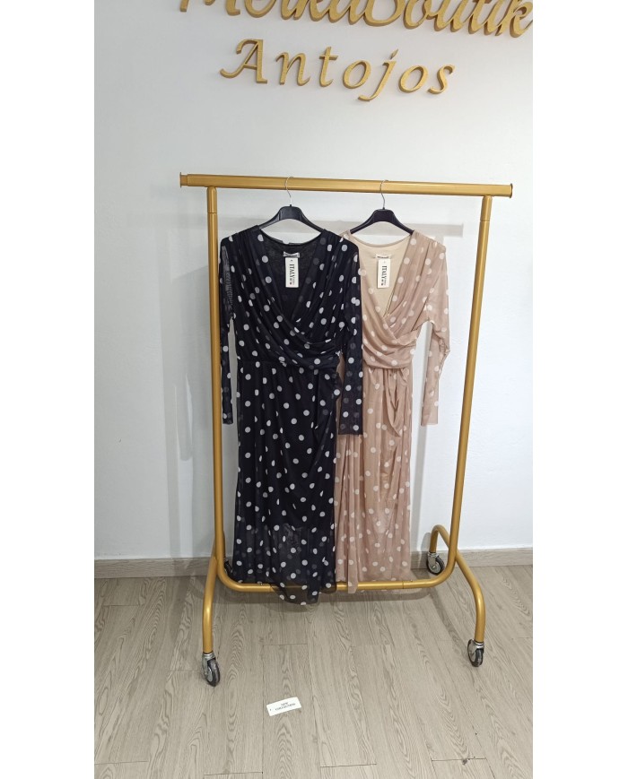 Vestido Gasa Lunar Lucía | Elegancia y Estilo en Moda Femenina