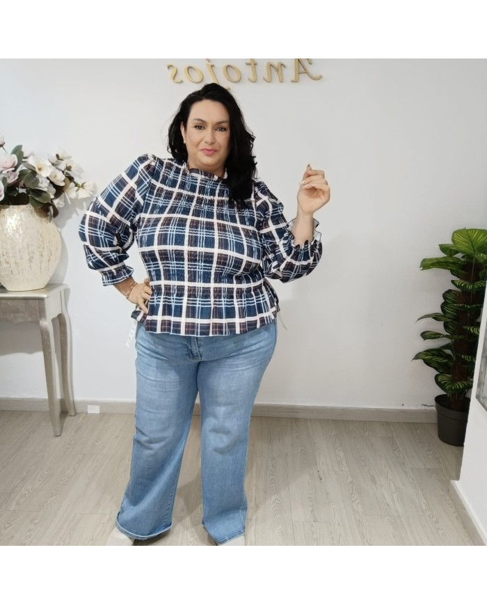 Blusa Nido de Abeja Cuadros - Elegancia y Estilo para Cualquier Ocasión