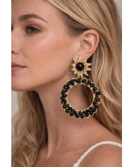 Pendientes Flamenca Girasol - Elegancia y Tradición Flamenca