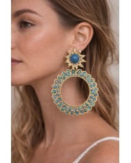 Pendientes Flamenca Girasol - Elegancia y Tradición Flamenca