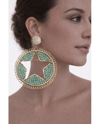 Pendiente Flamenca Estrella - Elegancia y Tradición Española