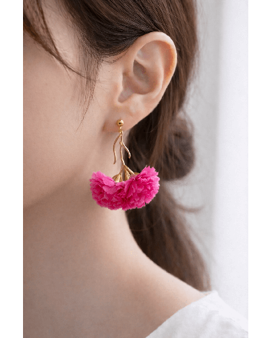 Pendientes Flamenca Clavel - Elegancia y Tradición Andaluza