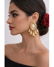 Pendiente Flamenca Ojo de Gato | Elegancia y Tradición