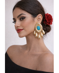 Pendiente Flamenca Ojo de Gato | Elegancia y Tradición